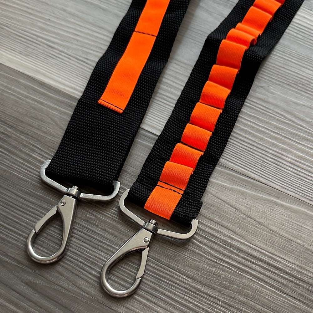 3 for $20 ✨ Nerf Adjustable Black and Orange Utility Strap with Metal Clips - Picture 2 of 5